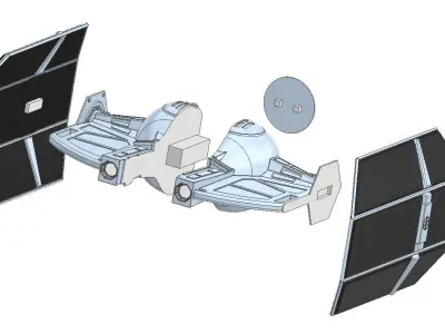 Starwars TIE Advanced x1 scale 1 in 87 3D print model