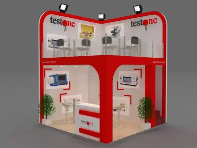 Exhibition Stand - ST0038 3D model