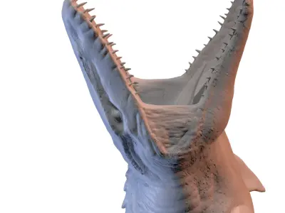 Mosasaurus jurassic world figure 2 3dprint 3D print model