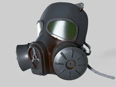 Gas Protection Mask and Hazmat Mask 3D model
