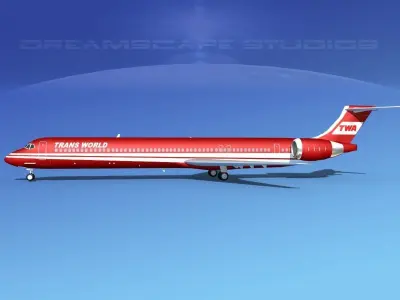 McDonnell Douglas MD-90 TWA 1 3D model
