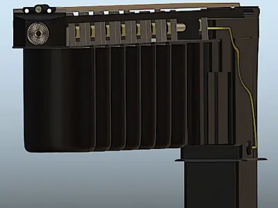 GR-1 Anvil Semi-Automatic Gauss Rifle - High Poly 3D Model Low-poly 3D model