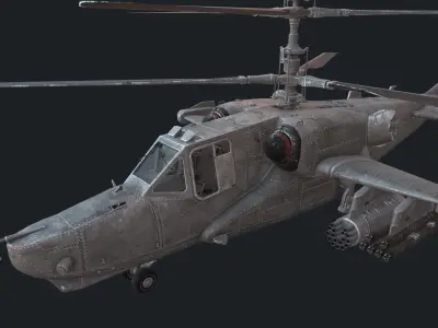 Military helicopter pack Low-poly 3D model