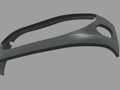 Front Bumper Custom 01 Low-poly 3D model
