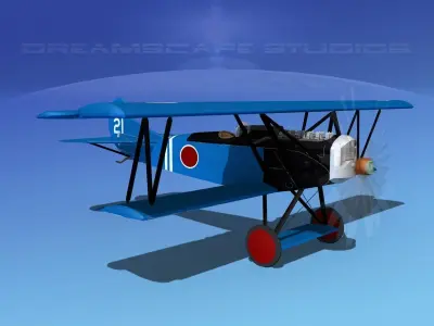 Fokker D-VII V13 Japan 3D model