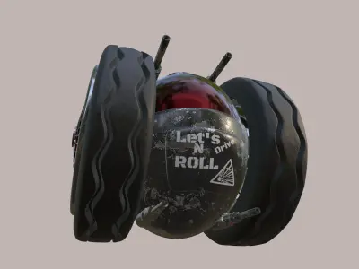 Cyberpunk Vehicle Lets Roll Combat Design 3D model