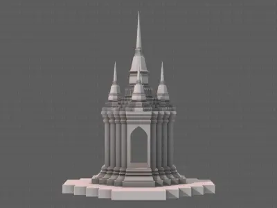 Pagoda V06 Low-poly 3D model