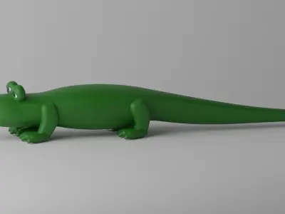Cartoon Crocodile Alligator 1 3D model