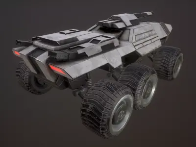 Sci-Fi Infantry Fighting Vehicle Low-poly 3D model