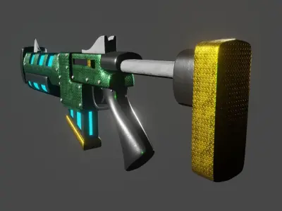 Cartoony Laser Rifle Free 3D model