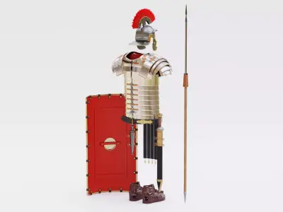 Roman Armor Set - Detailed Legionary Equipment 3D model