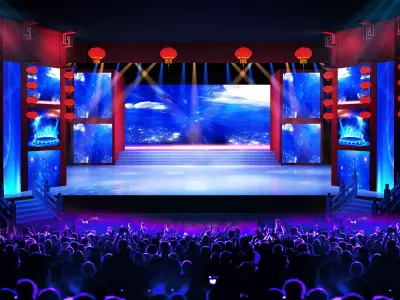 Concert gala stage design 3D model 3D model