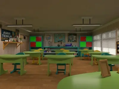 classroom 3D model