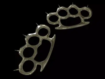 Spiked Brass Knuckles Low-poly 3D model