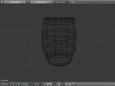 Low-poly Wooden Barrel Free low-poly 3D model