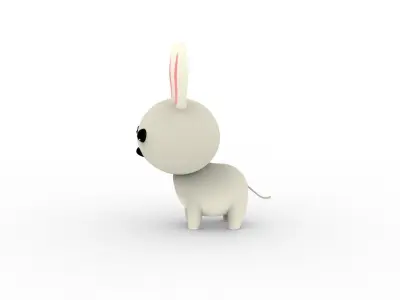 Cartoon Rabbit v001 character 3D model