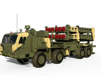 S-350 missile system 50P6E 3D model