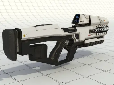 Rail-Gun Rifle 3D model