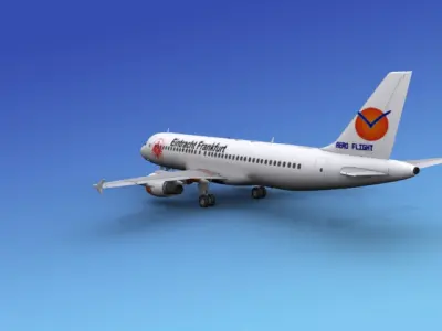 Airbus A320 Eintracht Frankfurt 3D model