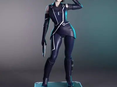 Quorra from Tron Legacy 3D print model