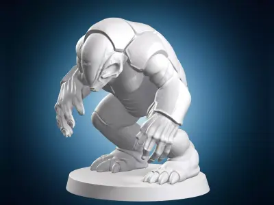 Alien Creature Armored Shell Miniature Sculpt 3D print model