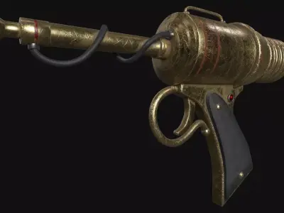  Ray gun Low-poly 3D model