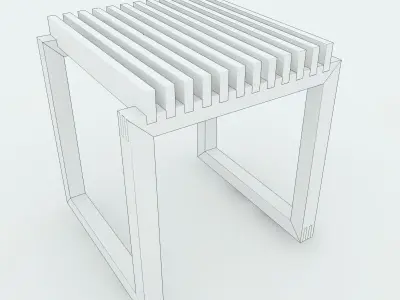 Wood Stool Free 3D model purchase