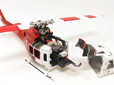 Files to 3d Print this Scale Bell 412 Fuselage for OMP M1 3D print model