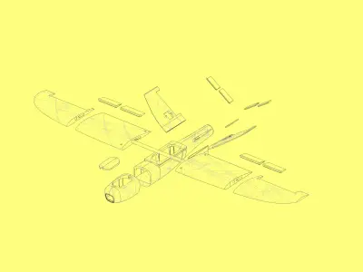 RC MINI FPV PLANE 3D print model