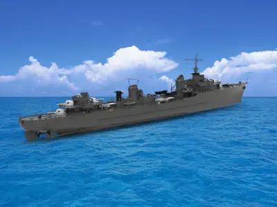 French destroyer Le Terrible 3D model