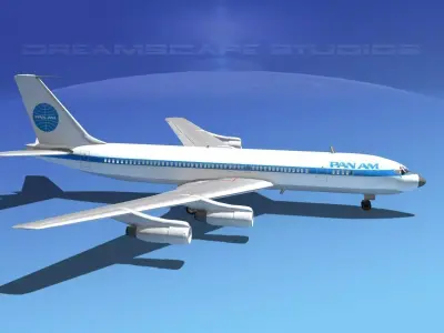 Boeing 707 Pan Am 3D model