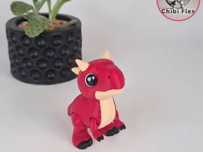 Flexi Mini Carnotaurus Print In Place No Supports Free 3D print model