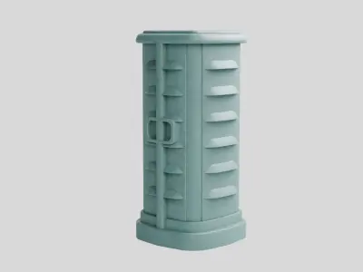 Utility Pedestal Box Low-poly 3D model
