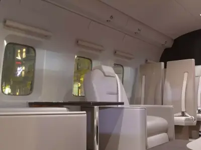 Helicopter Mi 171 interior 3D model