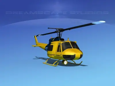 Bell 204 Houston Transport 3D model