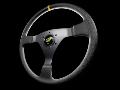 OMP Racing Streering wheel Free low-poly 3D model