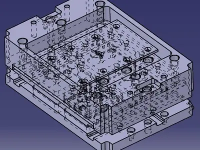 Shear mold with 4 stations Free 3D model