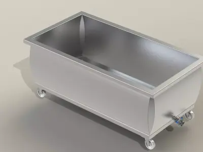 Stainless steel Tub 3D model