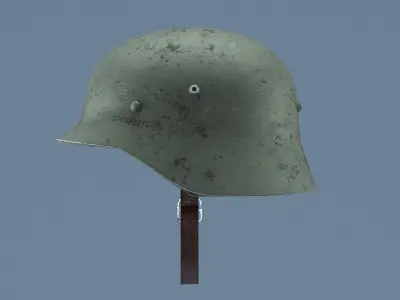 German WW2 M35 Helmet Low-poly 3D model