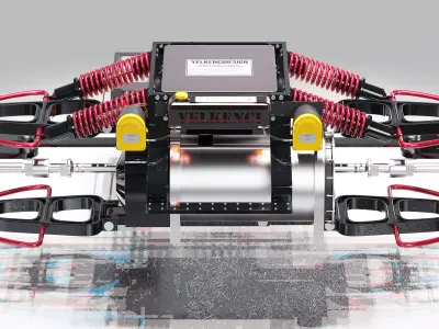 Electric car - ev - electric vehicle 3D model