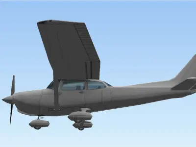 Cessna 172 Low poly game asset Low-poly 3D model