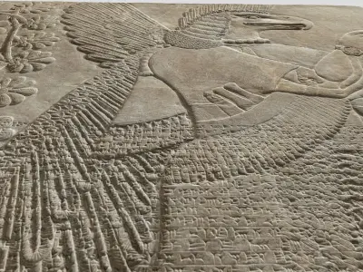  Assyrian Relief-Mesopotamian Low-poly 3D model