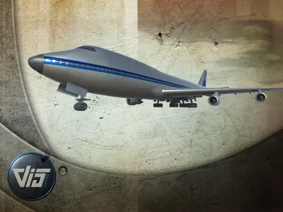 Airplanes and Helicopters HQ - PBR Low-poly 3D model