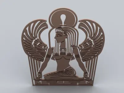 Egyptian Symbols - 058 - Topology Low-poly 3D model