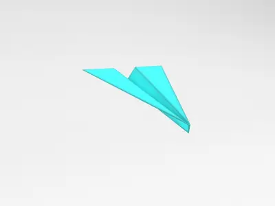 Paper Plane Pack 03 Low-poly 3D model