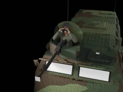 VAB 4x4 Low-poly 3D model