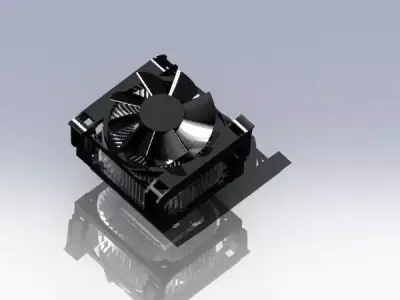 Cpu exhaust fan assembly Free 3D model