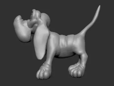 dog hig-poly 3D model