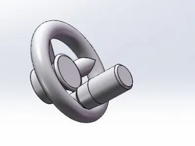 Symmetry trimming biaxial mechanical structure 3D model
