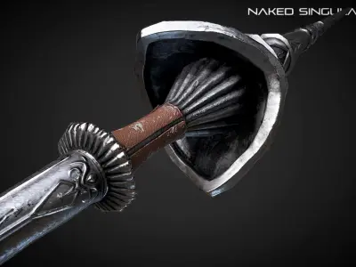 Royal Lance - Medieval dark fantasy weapon Low-poly 3D model